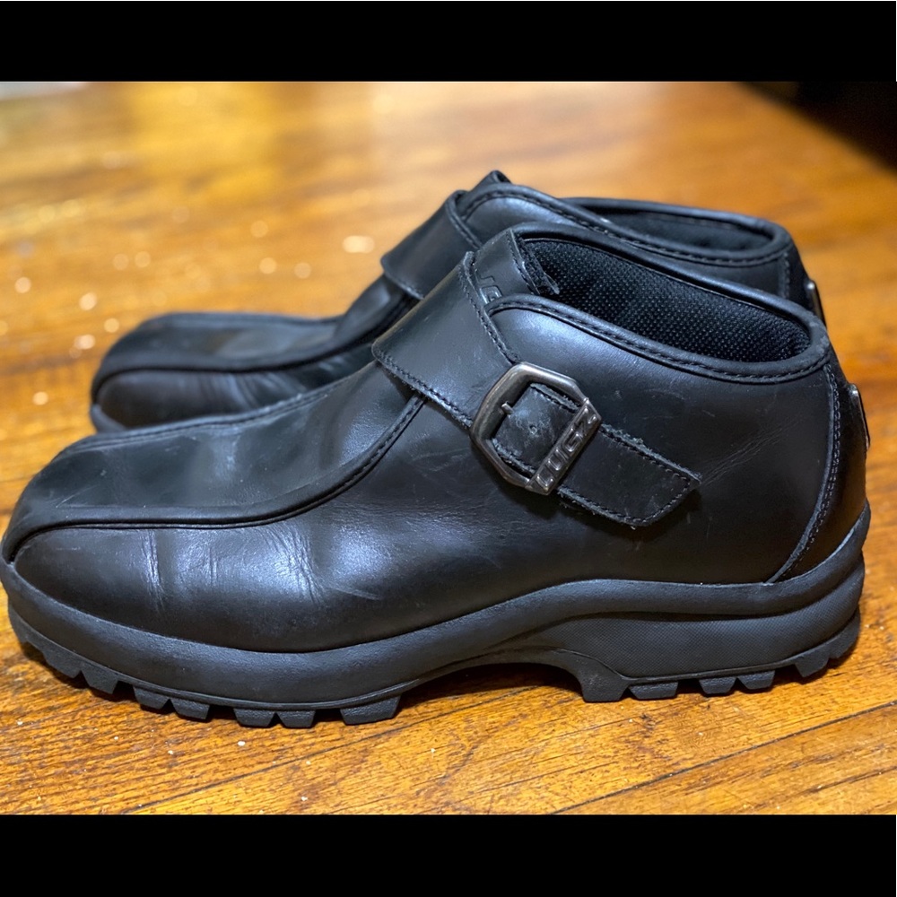 Lugz Mens Buckle Strap Boot size 12 Black